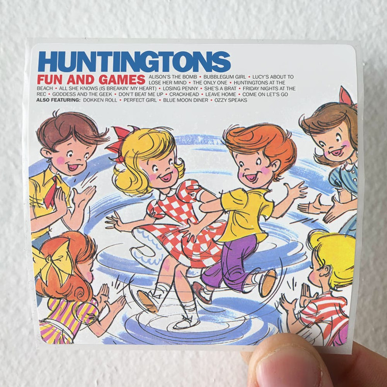 Huntingtons Fun And Games Album Cover Sticker