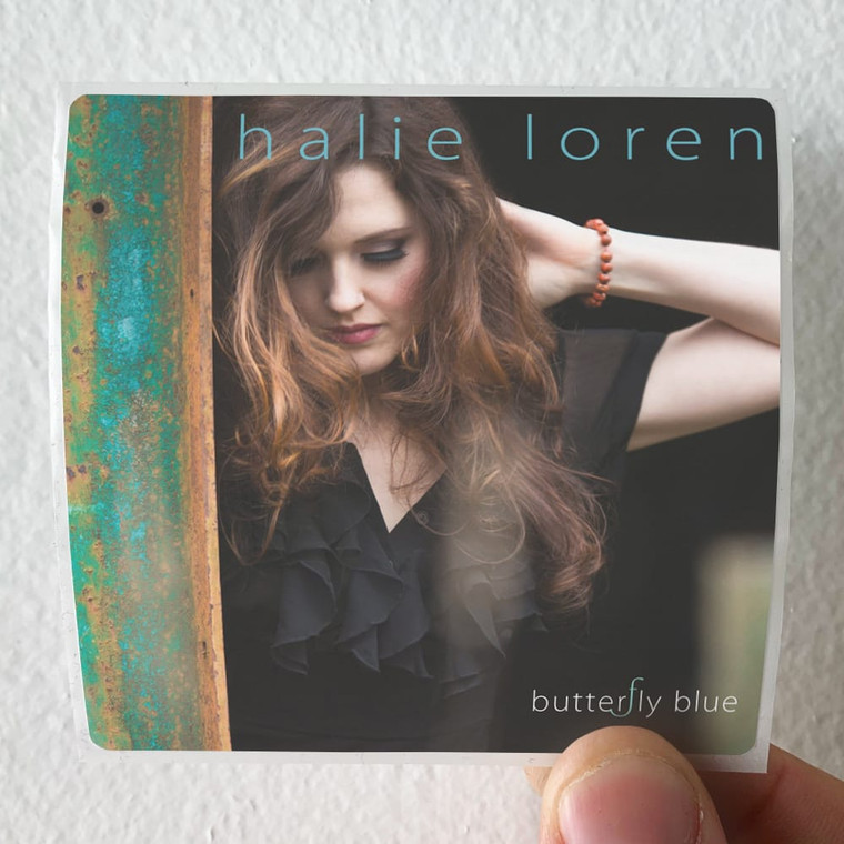 Halie Loren Butterfly Blue Album Cover Sticker