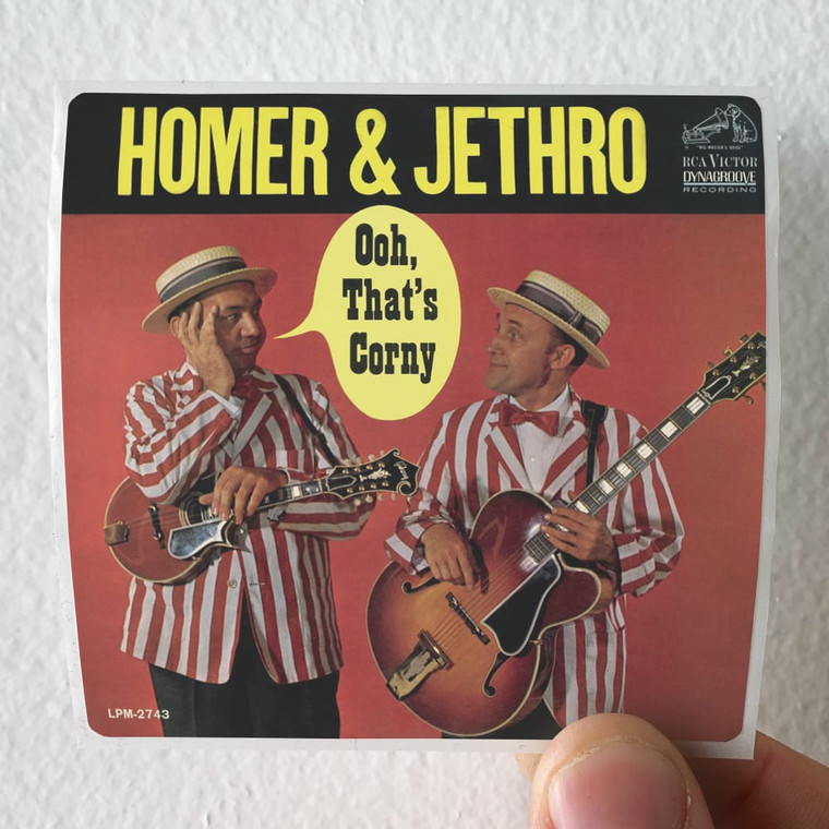 Homer and Jethro Ooh Thats Corny Album Cover Sticker