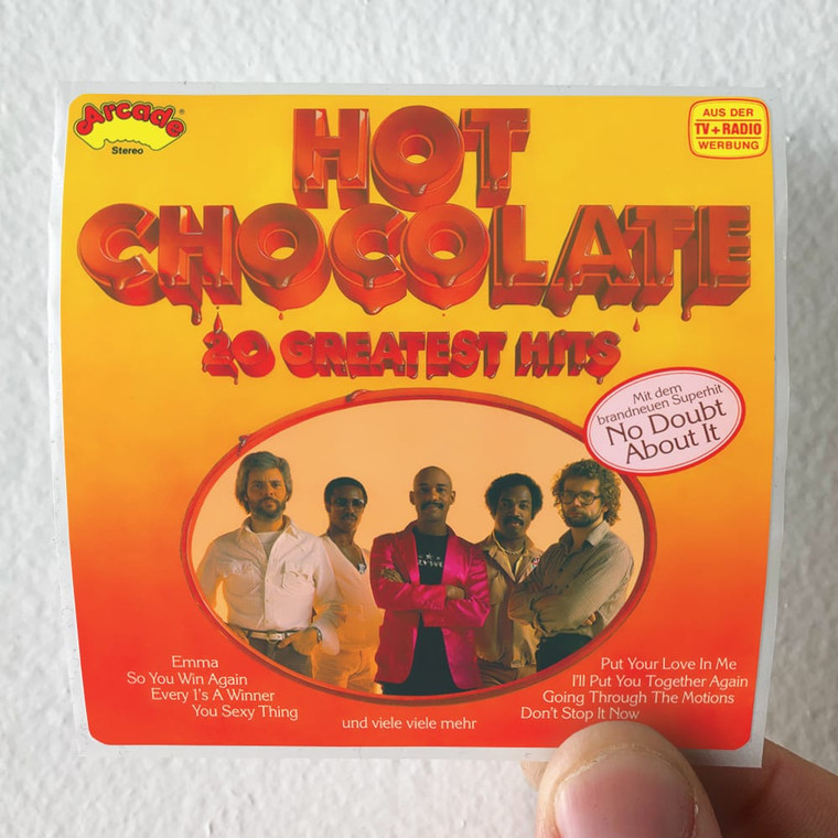 Hot Chocolate 20 Greatest Hits Album Cover Sticker