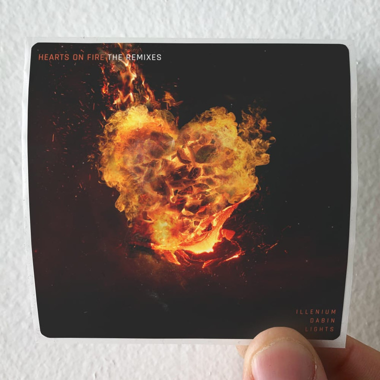 Illenium Hearts On Fire The Remixes Album Cover Sticker