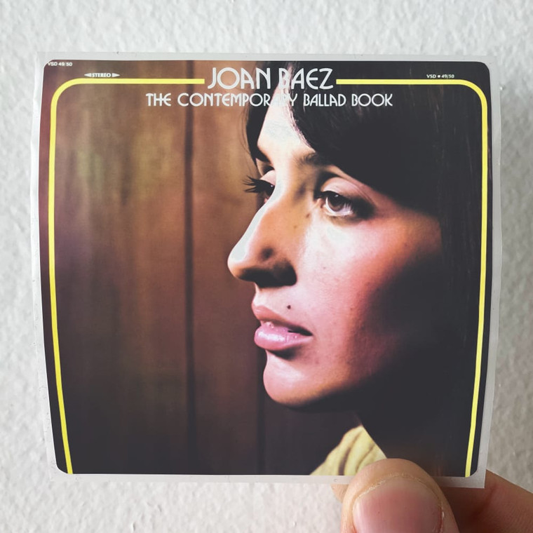 Joan Baez The Contemporary Ballad Book Album Cover Sticker