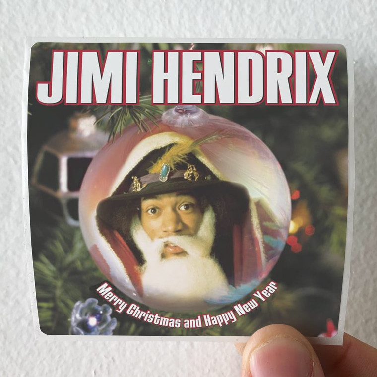 Jimi Hendrix Merry Christmas And Happy New Year Album Cover Sticker