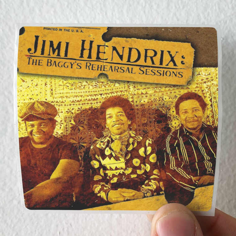 Jimi Hendrix The Baggys Rehearsal Session Album Cover Sticker