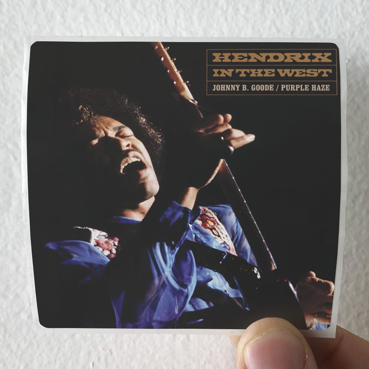 Jimi Hendrix Hendrix In The West Johnny B Goode Purple Haze Album Cover Sticker