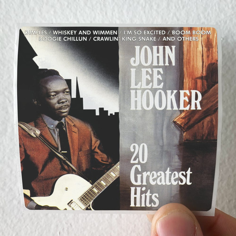 John Lee Hooker 20 Greatest Hits Album Cover Sticker