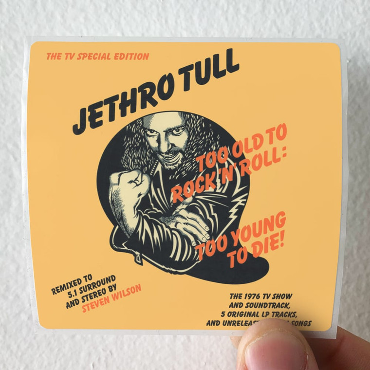 Jethro Tull Too Old To Rock N Roll Too Young To Die 2 Album Cover Sticker