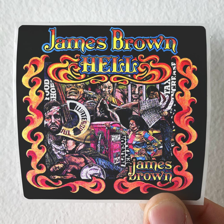 James Brown Hell Album Cover Sticker