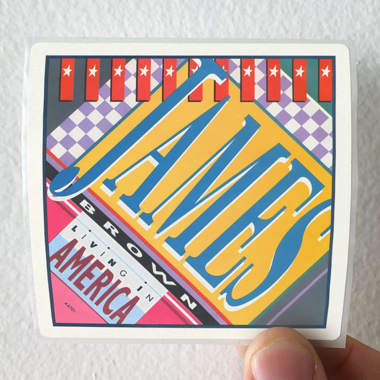 James Brown Living In America Album Cover Sticker