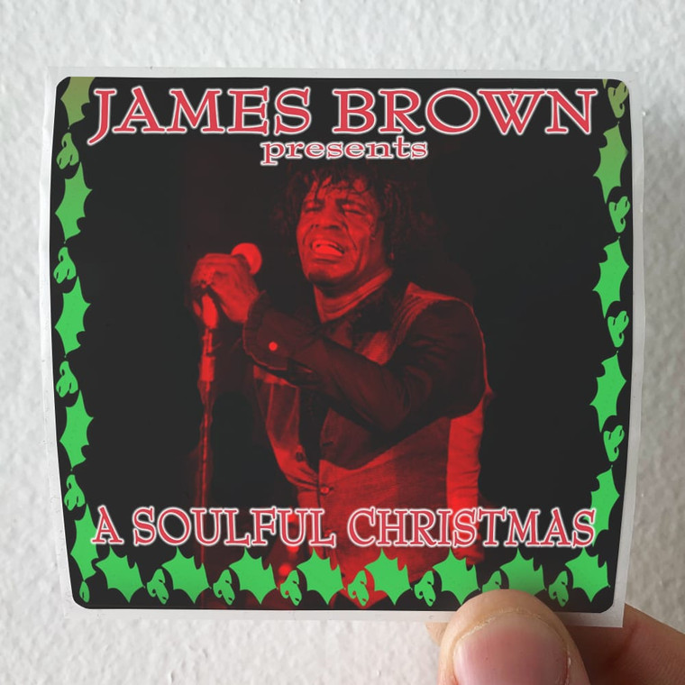 James Brown A Soulful Christmas Album Cover Sticker