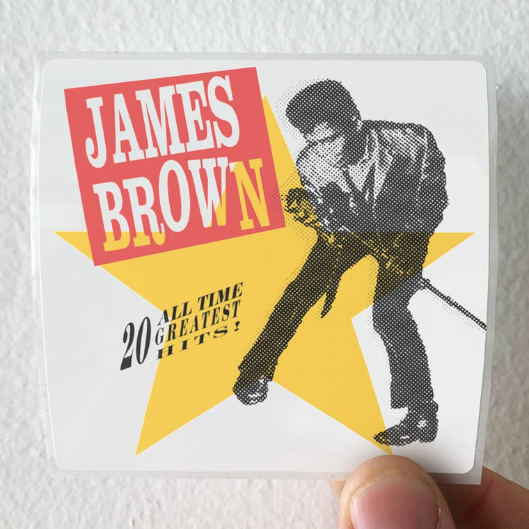 James Brown 20 All Time Greatest Hits Album Cover Sticker