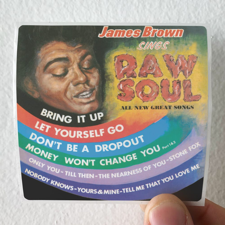 James Brown James Brown Sings Raw Soul Album Cover Sticker