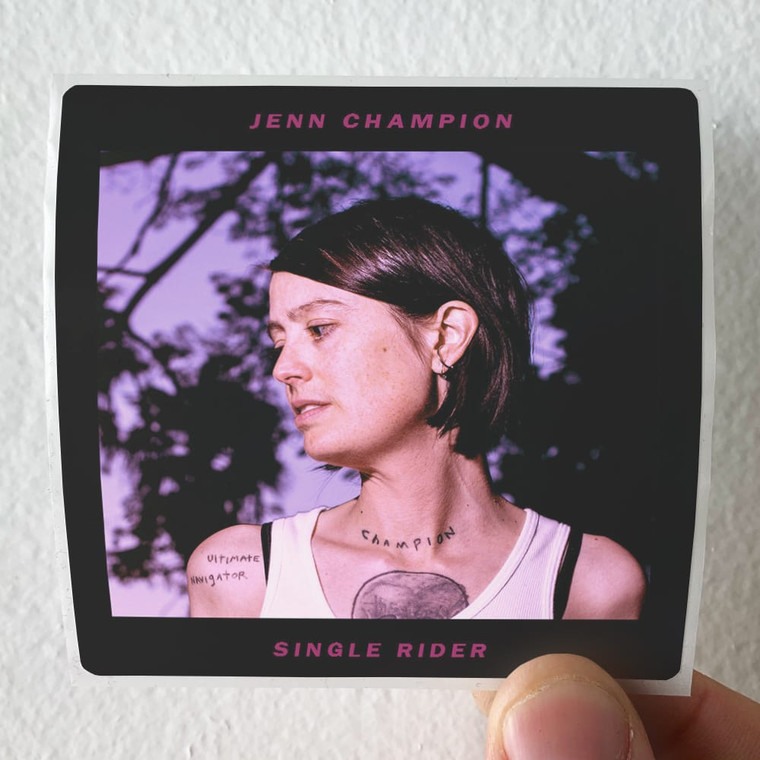 Jenn Champion Single Rider Album Cover Sticker