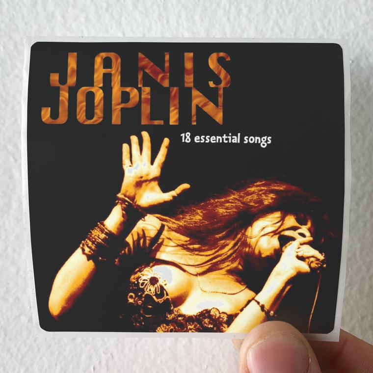 Janis Joplin 18 Essential Songs Album Cover Sticker