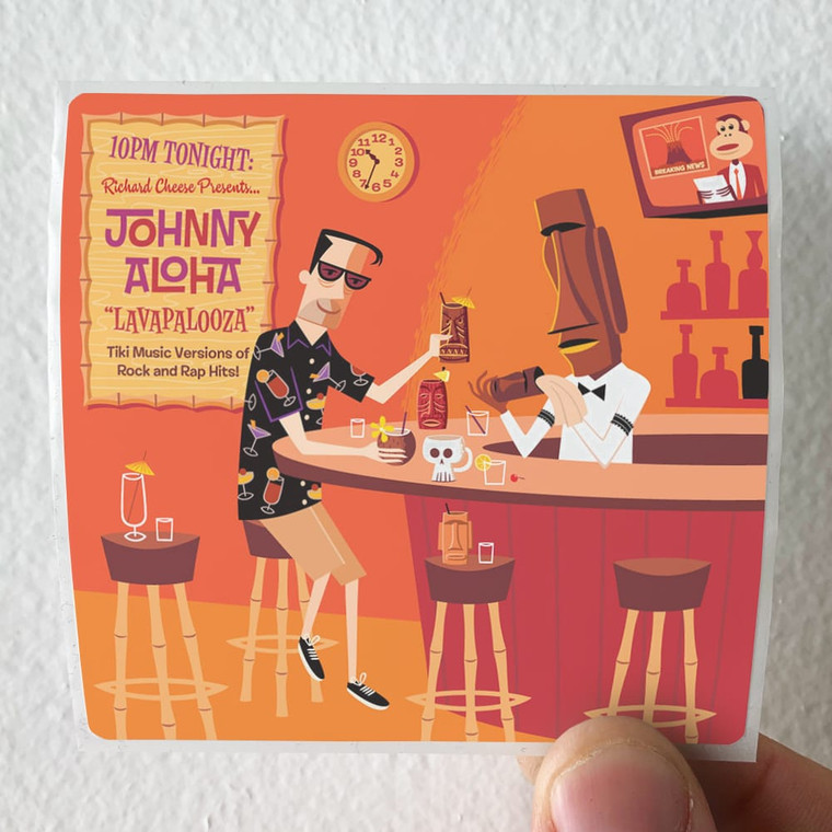 Johnny Aloha Lavapalooza Album Cover Sticker