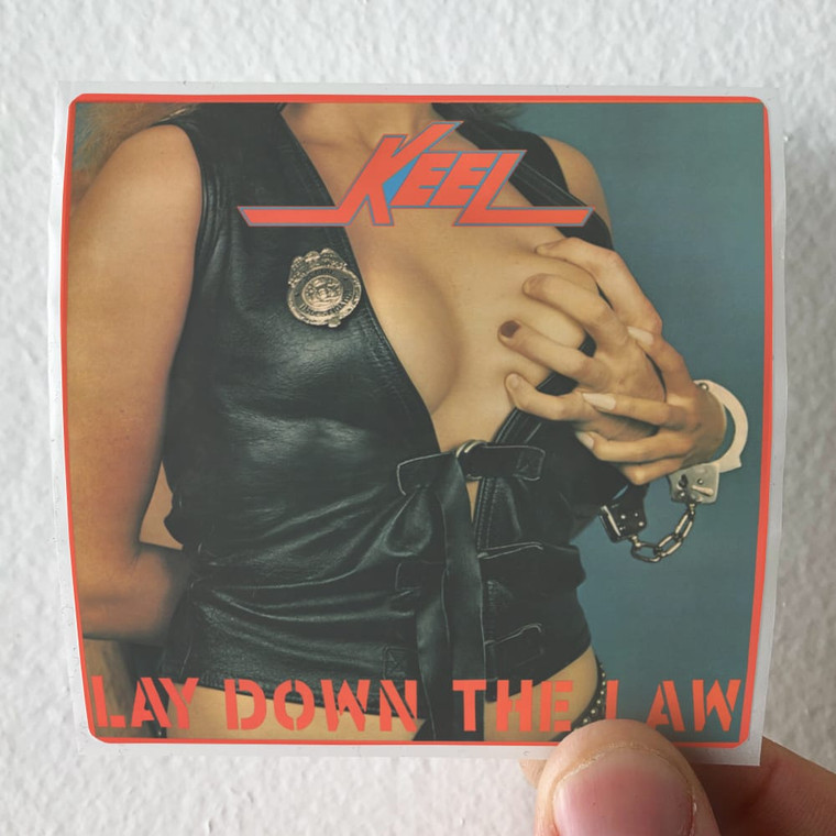 Keel Lay Down The Law Album Cover Sticker