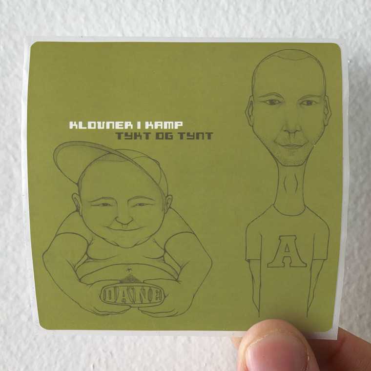 Klovner i Kamp Tykt Og Tynt Ep Album Cover Sticker