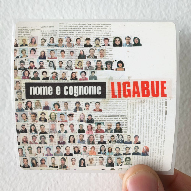 Ligabue Nome E Cognome Album Cover Sticker