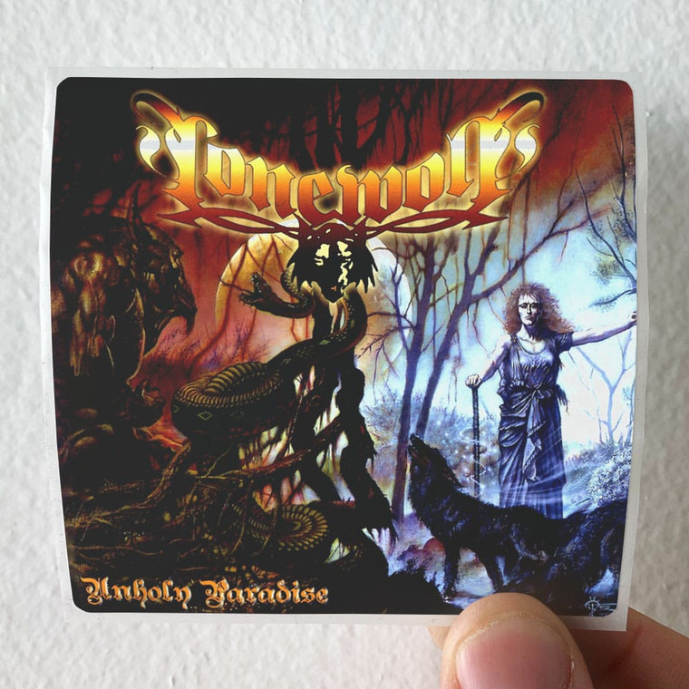 Lonewolf Unholy Paradise Album Cover Sticker