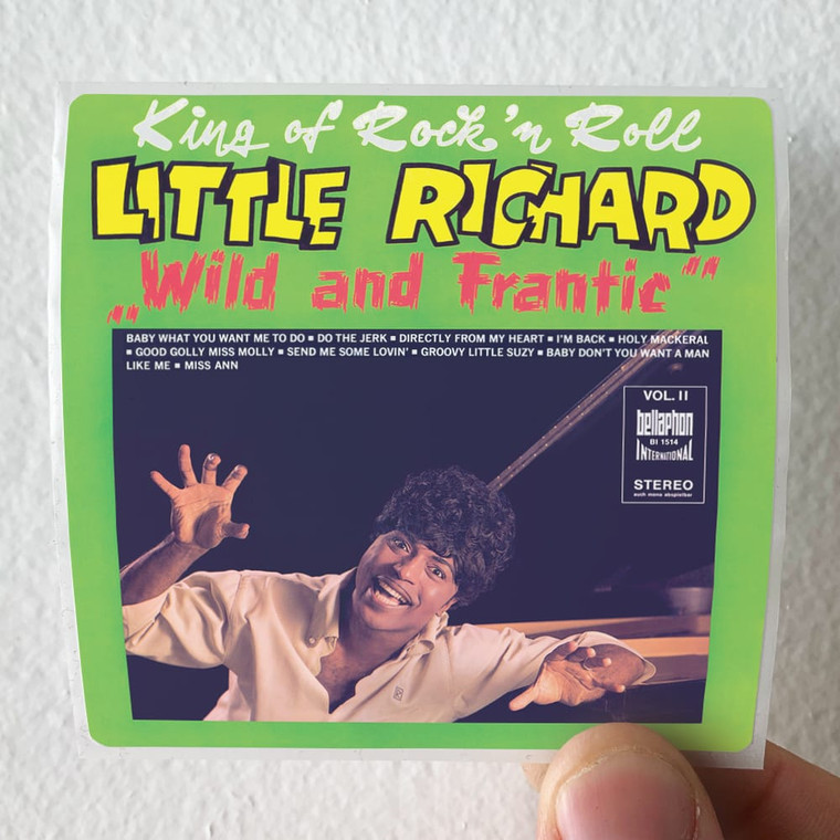 Little Richard The Wild Frantic Little Richard Album Cover Sticker