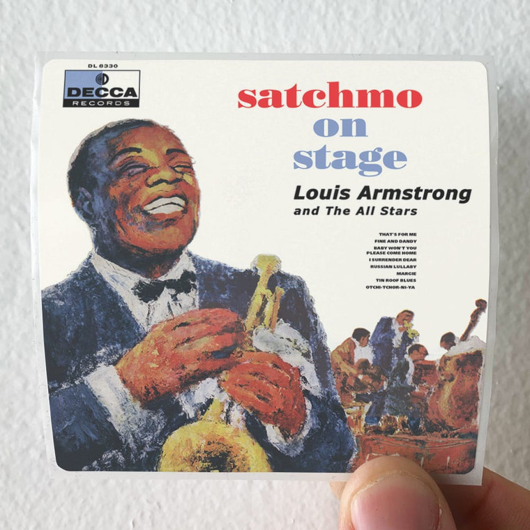 Louis Armstrong and His All-Stars Satchmo On Stage Album Cover Sticker