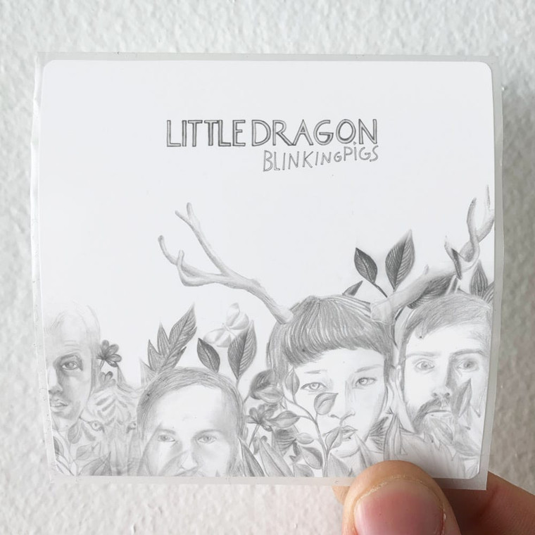 Little Dragon Blinking Pigs Album Cover Sticker