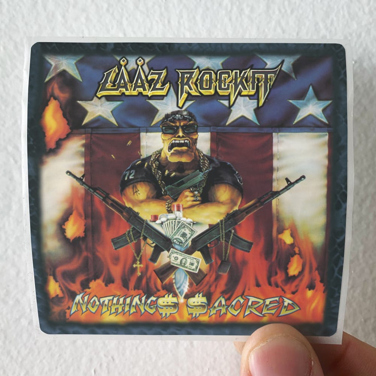 Laaz Rockit Nothing Acred Album Cover Sticker
