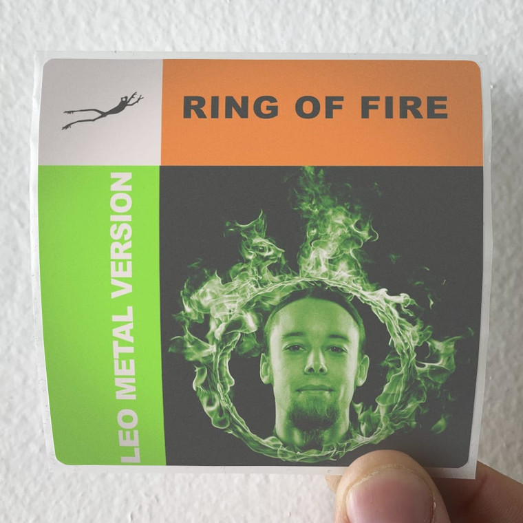 Leo Moracchioli Ring Of Fire Metal Version Album Cover Sticker