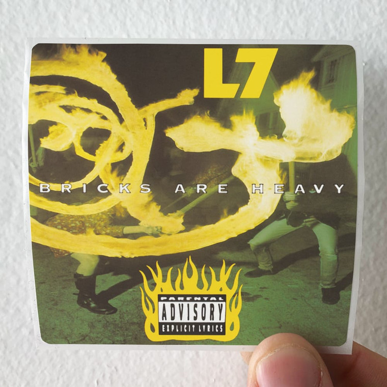 L7 Bricks Are Heavy Album Cover Sticker