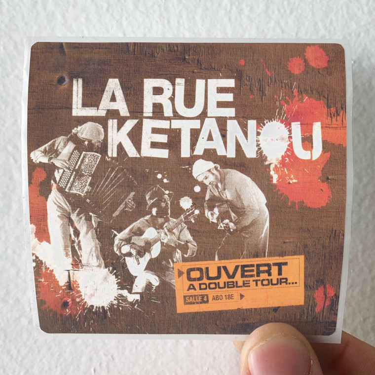 La Rue Ketanou Ouvert Double Tour Album Cover Sticker