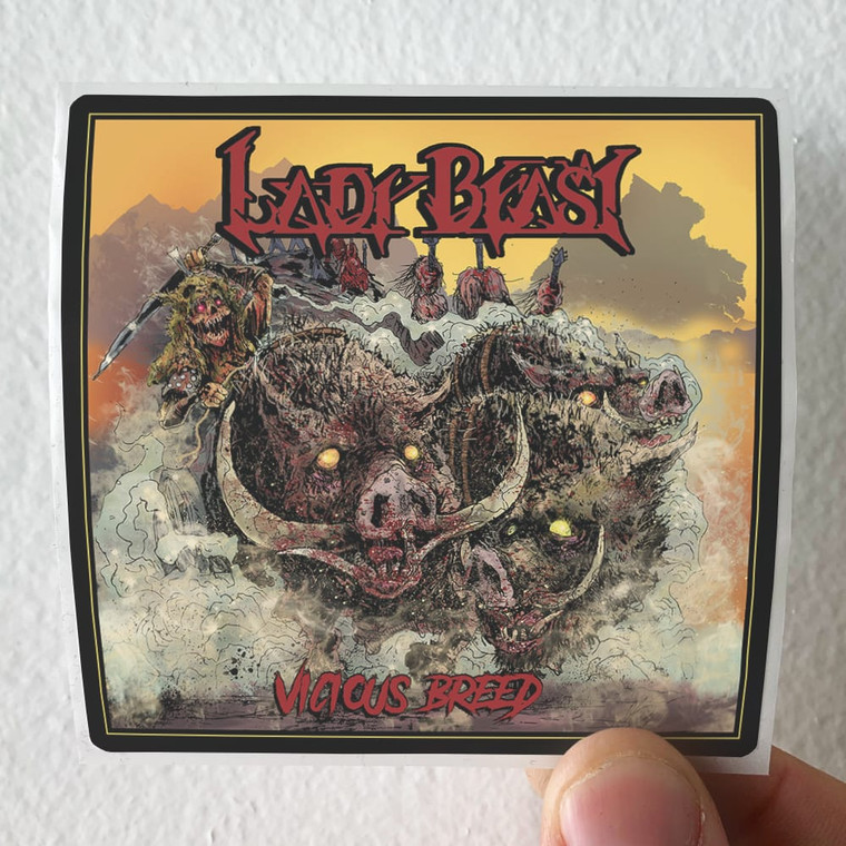Lady Beast Vicious Breed Album Cover Sticker