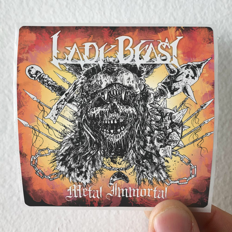 Lady Beast Metal Immortal Album Cover Sticker