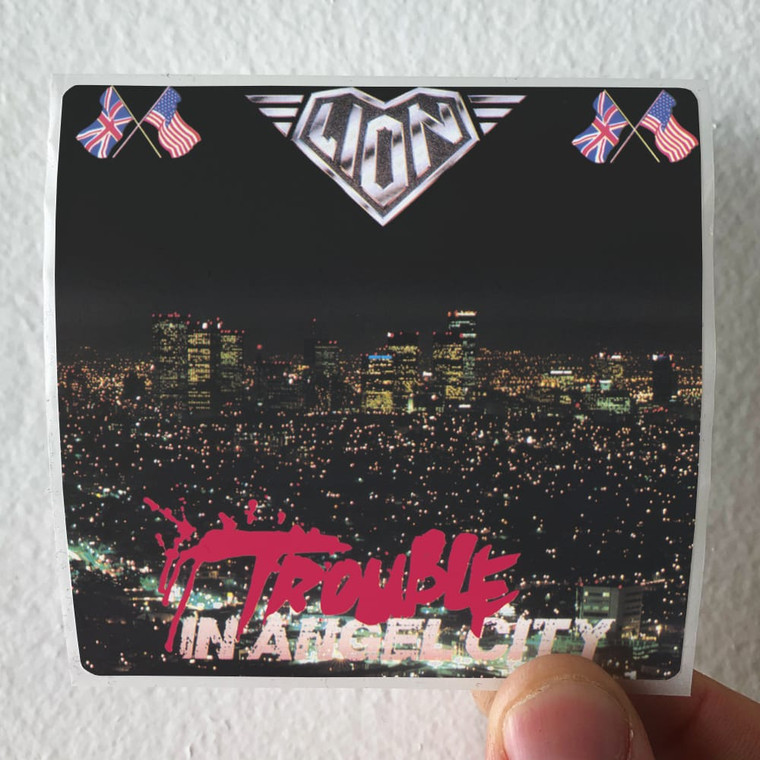 Lion Trouble In Angel City Album Cover Sticker