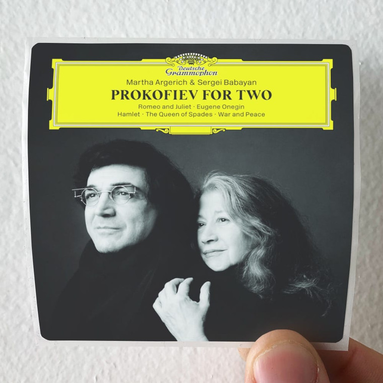 Martha Argerich Prokofiev For Two Album Cover Sticker