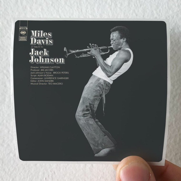 Miles Davis A Tribute To Jack Johnson 1 Album Cover Sticker