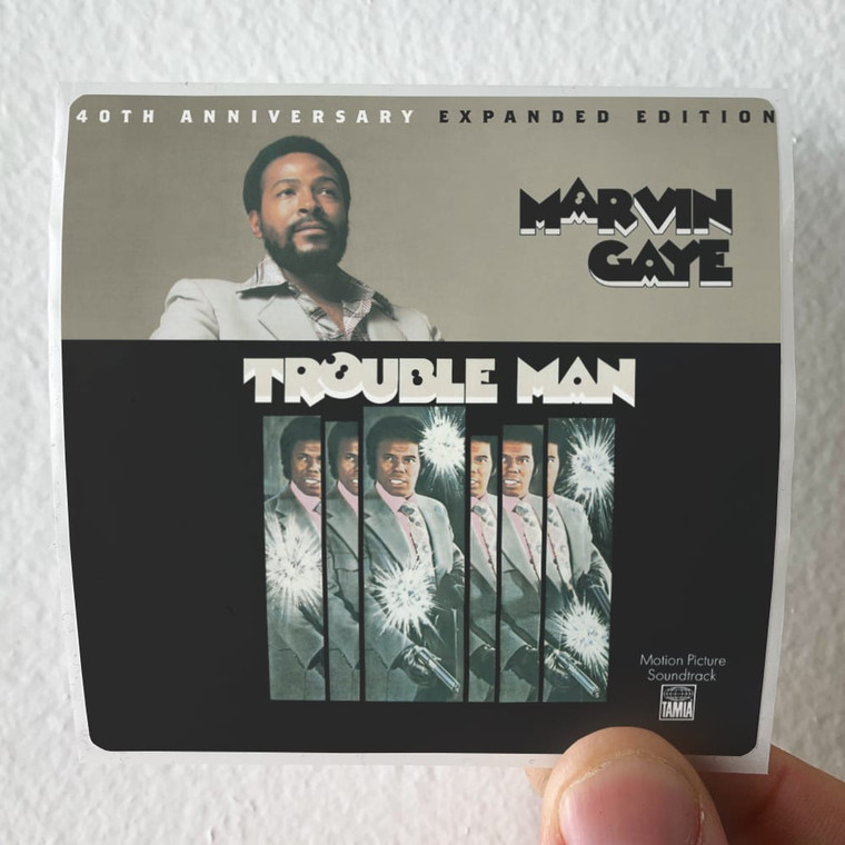 Marvin Gaye Trouble Man 40Th Anniversary Expanded Edition Album Cover Sticker
