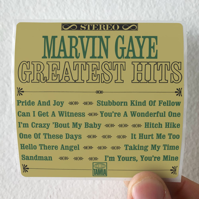 Marvin Gaye Greatest Hits Album Cover Sticker