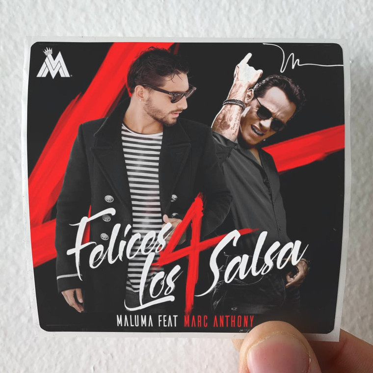 Maluma Felices Los 4 Salsa Version Album Cover Sticker