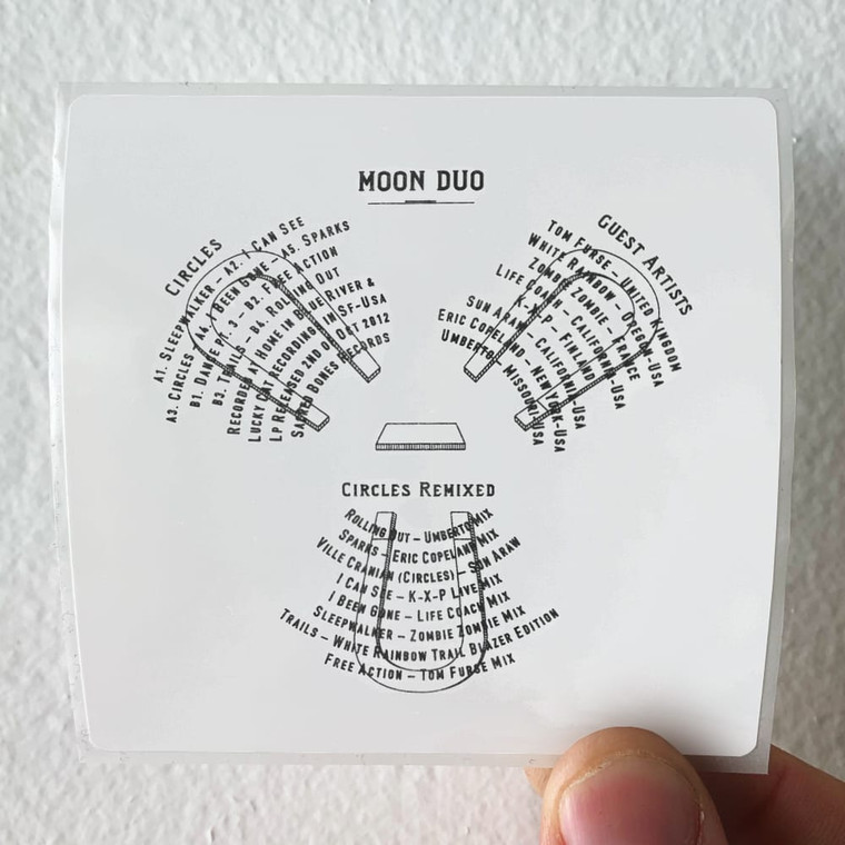 Moon Duo Circles Remixed Album Cover Sticker