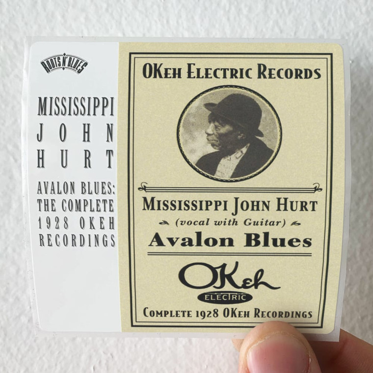 Mississippi John Hurt Avalon Blues Album Cover Sticker