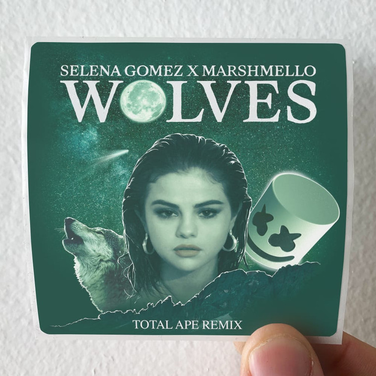 Marshmello Wolves Total Ape Remix Album Cover Sticker Marshmello Wolves Total Ape Remix Album Cover Sticker
