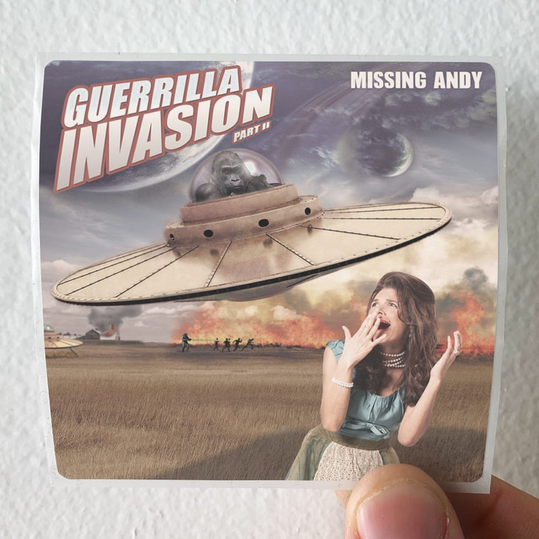 Missing Andy Guerrilla Invasion Pt 2 Album Cover Sticker