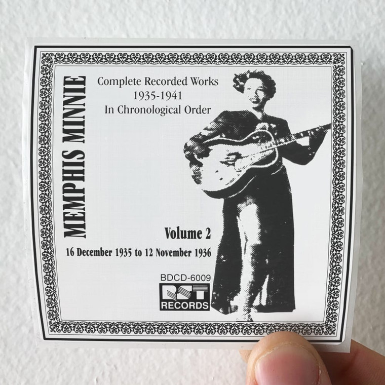 Memphis Minnie Complete Recorded Works 1935 1941 Volume 2 1936 Album Cover Sticker