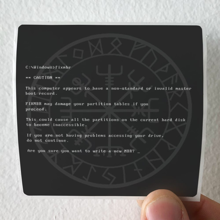 MASTER BOOT RECORD Cfixmbr Album Cover Sticker