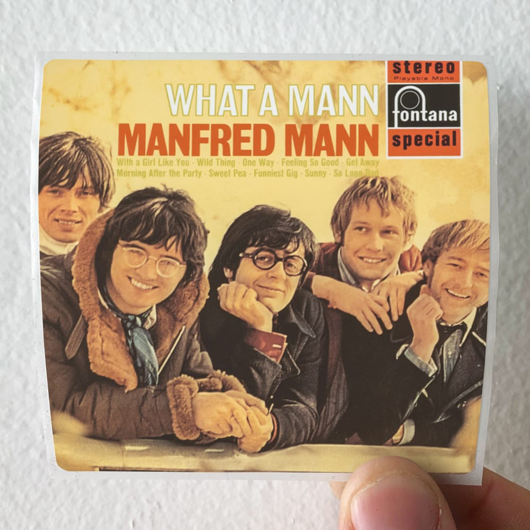 Manfred Mann What A Mann Album Cover Sticker