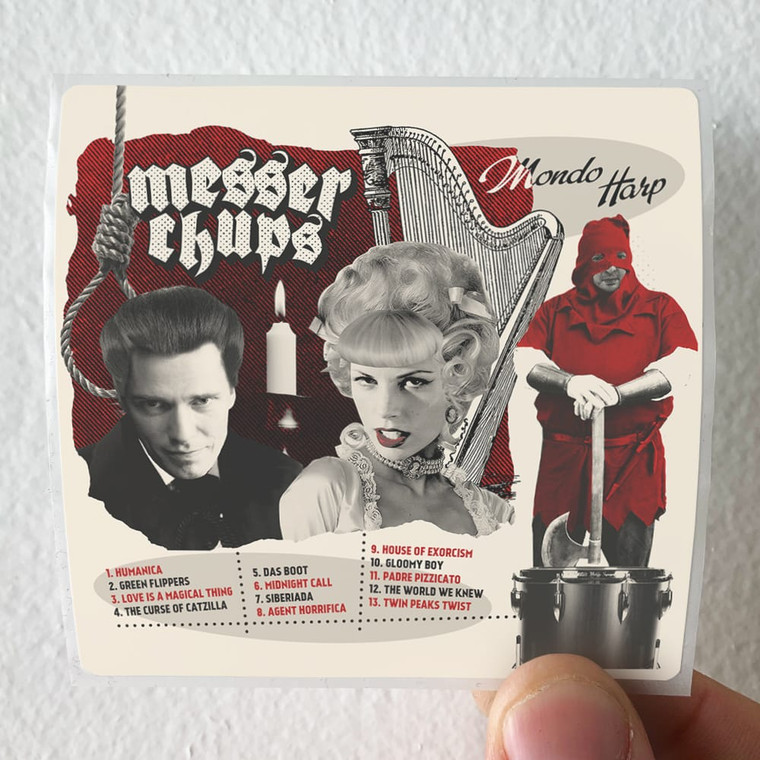 Messer Chups Mondo Harp Album Cover Sticker