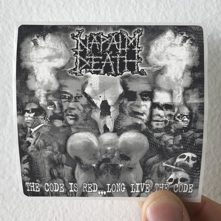 Napalm Death The Code Is Red Long Live The Code 1 Album Cover Sticker