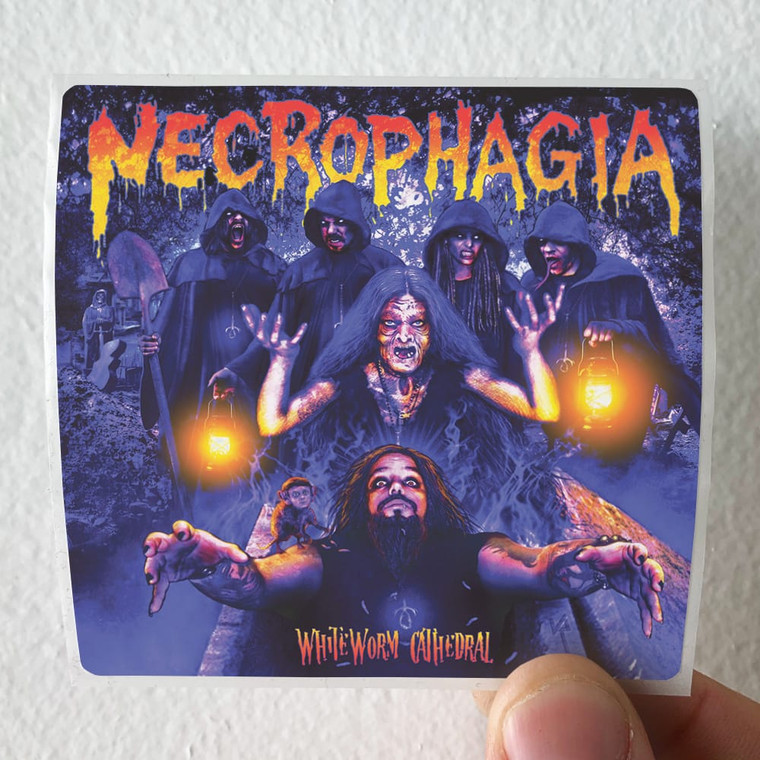 Necrophagia Whiteworm Cathedral 1 Album Cover Sticker