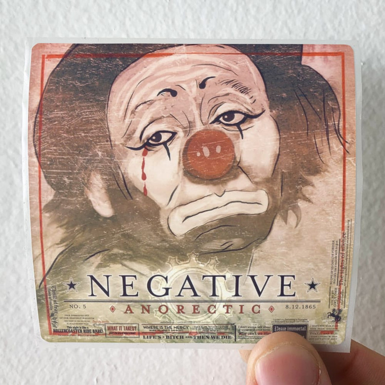 Negative Anorectic Album Cover Sticker