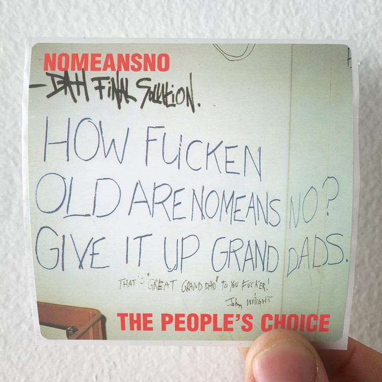 NoMeansNo The Peoples Choice Album Cover Sticker